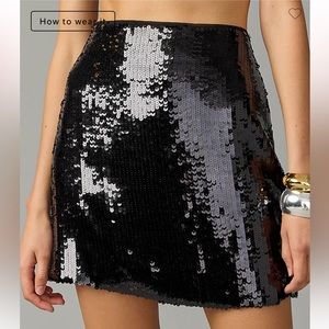 Sequin mini skirt
